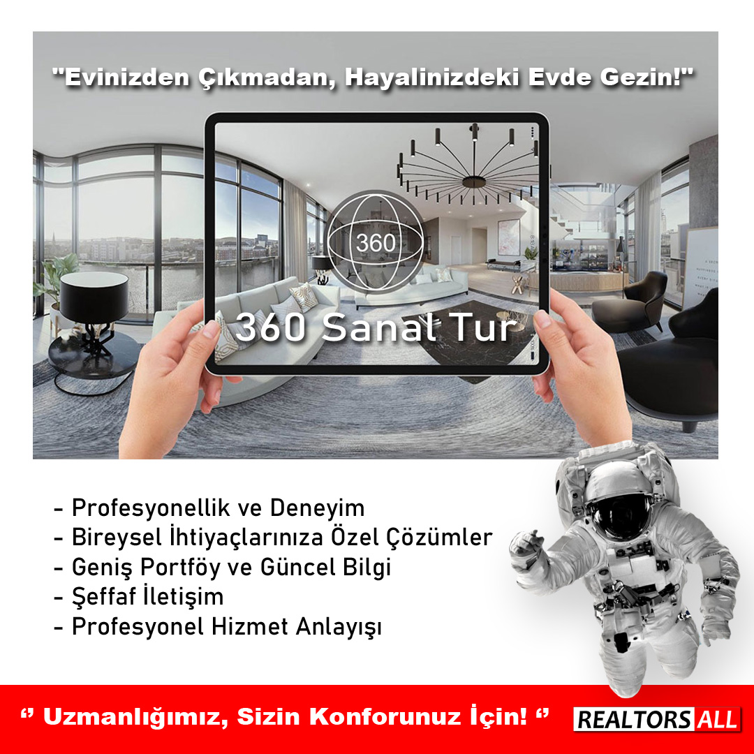 Ev Alımında Yeni Bir Dönem: Sanal Turlarla Ev Keşfi! 1 RealtorsALL Sanal Tur 360 Derece Gayrimenkul